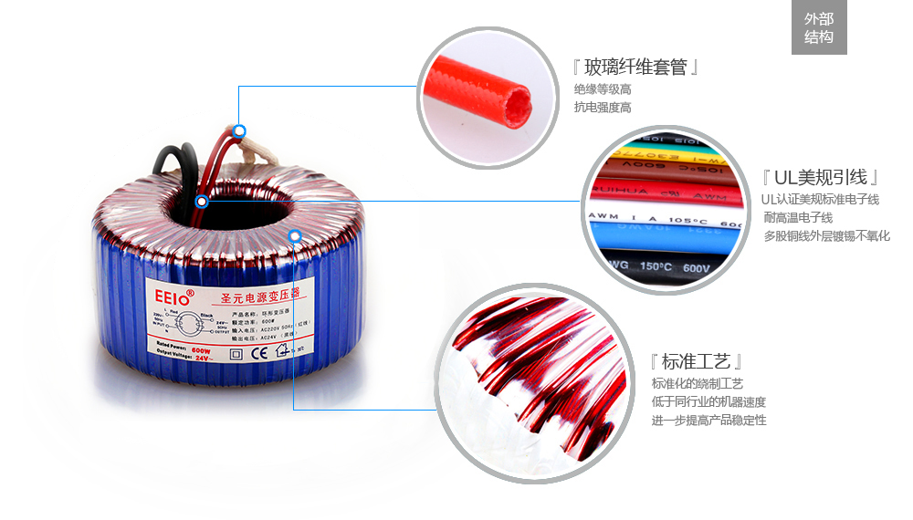 環(huán)形變壓器外部結構