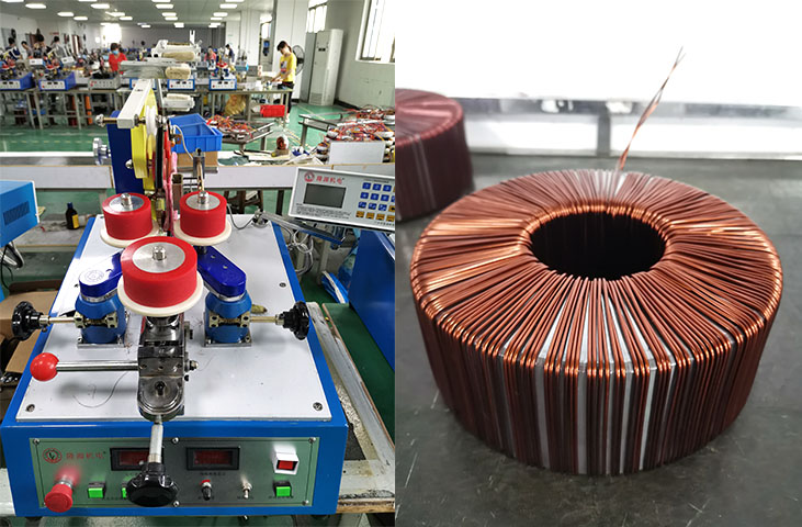 圣元車間環(huán)形變壓器繞線機生產(chǎn)設備